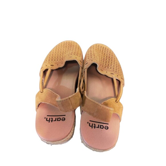 Earth Buran Women's sandals Azalea Tan Platform Espadrille Suede slip on sz 7.5 - Picture 3 of 7